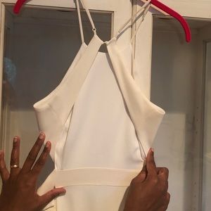 White Halston Heritage gown